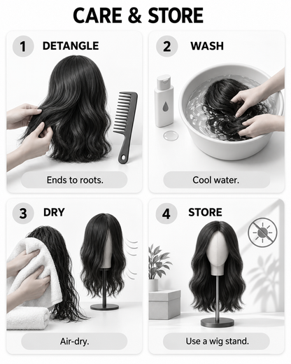 How to care for and store a wig